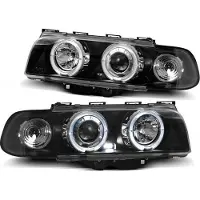 Tuning-Tec LED-angel eyes koplampen, geschikt voor BMW 7-serie E38, modeljaren 1994-1998, kleur zwart