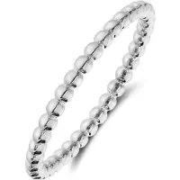 Lucardi Ring 'Glitzerndes Basic' zilver