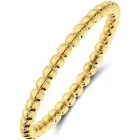 Lucardi Ring 'Glitzerndes Basic' goud