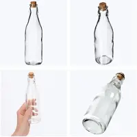 Kadax Glazen Fles voor Olie en Azijn met Kurk - 225 ml