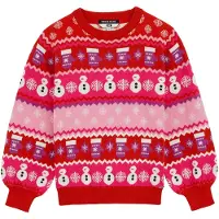 We fashion Trui lila / rosa / rood / wit