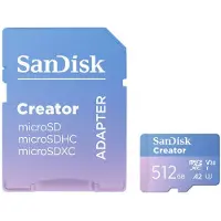 SanDisk Carte mémoire micro SD Creator 512 Go Bleu