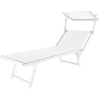 Jan Kurtz Rimini Classic ligstoel geanodiseerd aluminium/kunststof stof