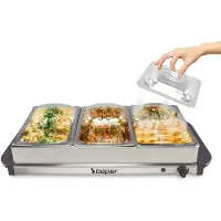 Beper P101tem002 Buffetverwarmer 2x 24l + 11l