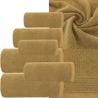 Eurofirany Luxe Katoenen Handdoek Set (6 stuks) - 500g/m² - Honingkleur
