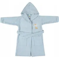 Eurofirany Baby41 Kinderbadjas Blauw Katoen Frottee 4-6 Jaar 350 GSM