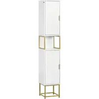Kleankin -Badkamerkast-30x30x170.7cm-MDF-Wit