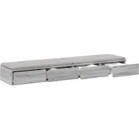 vidaXL Bedlades Grijs Sonoma 150 x 36,5 x 16,5 cm Bewerkt hout