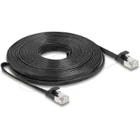 DeLOCK RJ45 Flat Patch Cable plug to plug Cat.6A 10 m black