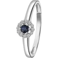 Lucardi Ring blauw / zilver