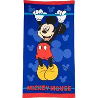 Disney Mickey Mouse strandlaken - 140 x 70 cm. - badhanddoek - blauw