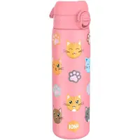 Ion8 Roze Drinkfles 600ml - Lek & BPA-Vrij met Kattenprint