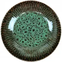 Lubiana Stoneware Diep Bord Jade 22cm - Uniek Groen Keramiek