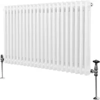 MonsterShop Traditionele 2 Kolom Radiator - 600 x 1012mm - Wit
