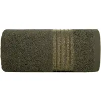 Eurofirany Olijfgroene Handdoek 30x50 cm met Borduursel