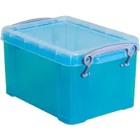Really Useful Box 16 liter transparant helblauw