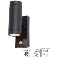 Lybardo - Buitenlamp met bewegingssensor - Wandlamp Buiten - Voor 2 GU10 Spots