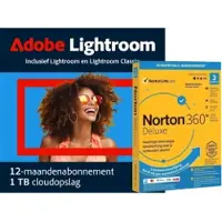 Adobe Lightroom CC + Norton 360 Deluxe voor 3 apparaten | 1 Jaar