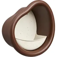 Elho Organic Bird Feeder 25cm - Vogelvoederhuisje en Vogelbadje - 100% Gerecycled Plastic - L27.4 x B16.8 x H25.4 cm - Kastanje bruin