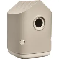 Elho Cosy Bird House 18cm - Vogelhuisje voor Tuin of Balkon - Geschikt voor meer dan 11 Soorten - 100% Gerecycled Plastic - L17.6 x B18 x H23 cm - Paddenstoel beige