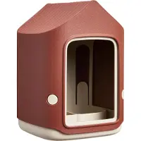 Elho Cosy Bird Feeder 18cm - Vogelvoederhuisje en Vogelbadje - 100% Gerecycled Plastic - L17.6 x B18 x H23 cm - Toscaans rood