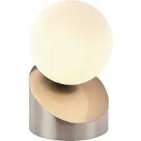 Nowa Nachtkastlamp - nachtlampje Alisa, alu / grijs / zink, Woon-/ Eetkamer, metaal, Modern, Tafellamp