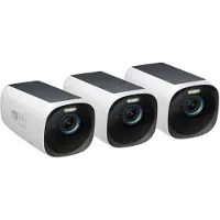 Eufy Security - eufyCam 3 add-on camera - 3 PACK - Zwart en wit,Een stuk,4K draadloze Beveiligingscamera met geïntegreerd zonnepaneel-AI gezichtsherkenning