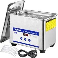 Vevor Ultrasoon Reiniger 0.8L Ultrasonic Cleaner Digital Timer Jewelry 40KHz Tub Basket Factory Direct