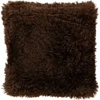 J-Line kussen Moutie - polyester - donkerbruin
