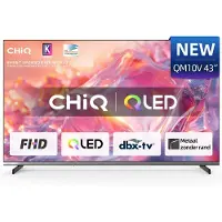 Chiq L43QM10V - Smart TV 43 Inch - QLED Pro Google TV - Full HD - Randloos Metal Design - Dolby Audio - 2025 Nieuw