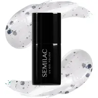 Semilac UV Gel Polish 924 Silver & White Drops