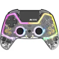 Freaks and Geeks Polychroma 4 - Draadloze Controller - RGB - Transparant - PS4/PS3/PC/Android/iOS