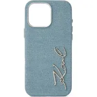 Karl Lagerfeld Smartphonehoesje 'iPhone 16 Pro Max' blauw denim