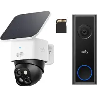 Eufy S340 SoloCam 3K + C31 Videodeurbel Incl. 32G SD-kaart op accu - Bundelvoordeel