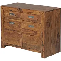 Wohnling Dressoir sheeshamhout bruin 90 cm breed