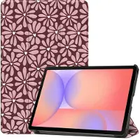 IMoshion Design Trifold Bookcase voor de Samsung Galaxy Tab S9 11.0 inch / S10 Lite / S10 FE / S9 FE 10.9 inch - Bloom Love Blush