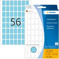 Herma Etiket 2343 12x18mm blauw 1792stuks - 3 stuks