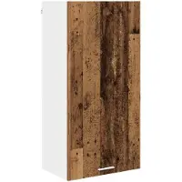 vidaXL Hangkast Oud Hout en Wit 50 x 31 x 100 cm Bewerkt hout