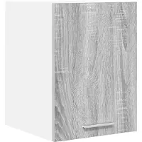 vidaXL Hangkast Grijs Sonoma en Wit 30 x 31 x 40 cm Bewerkt hout