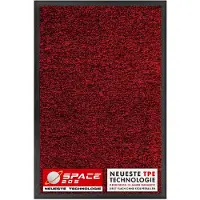 Floordirekt Vuilvangmat Space 205 - Rood 120 x 180 cm - Antislipmat met Innovatieve TPE-Technologie in de Rand & Achterkant - Ideaal voor Entrees, Gangen & Voordeuren