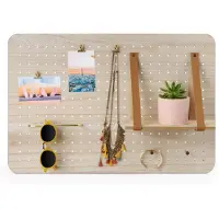 Balvi Prikbord voor fotomemo's met plank en MDF-wandpaneel voor opslag