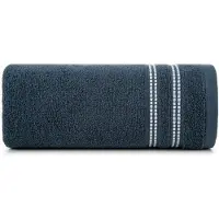 Eurofirany Luxe Badhanddoek 70x140cm Navy met Decoratieve Rand - Zacht & Absorberend