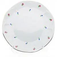 Lubiana Jastra Dinerbord Plat 26cm Bloemendetail Gouden Rand