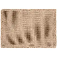 Homla WAFFLE Badkamertapijt Wafelstructuur 40x60 cm Beige -
