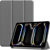Mobigear Tablethoes geschikt voor Apple iPad Pro 11 Inch (2025) Hoes | Tri-Fold Bookcase - Grijs