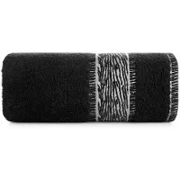 Eurofirany Zwart Katoenen Badstof Handdoek 50x90 cm - 500 g/m2