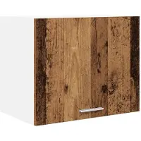 vidaXL Hangkast Oud Hout en Wit 50 x 31 x 40 cm Bewerkt hout