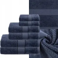 Eurofirany Luxe Katoenen Handdoekenset 6 Stuks - 500 GSM - Marineblauw