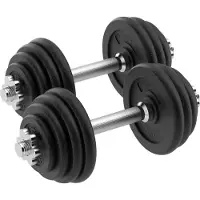 Focus fitness Verstelbare dumbbellset - 2 x 14 kg - Gietijzer