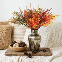 Bobbel Home - Herfstboeket - 8 bundels kunstbloemen - balkon - kunstbloemen weerbestendig - buiten - Kunstbloemen - uv-bestendig